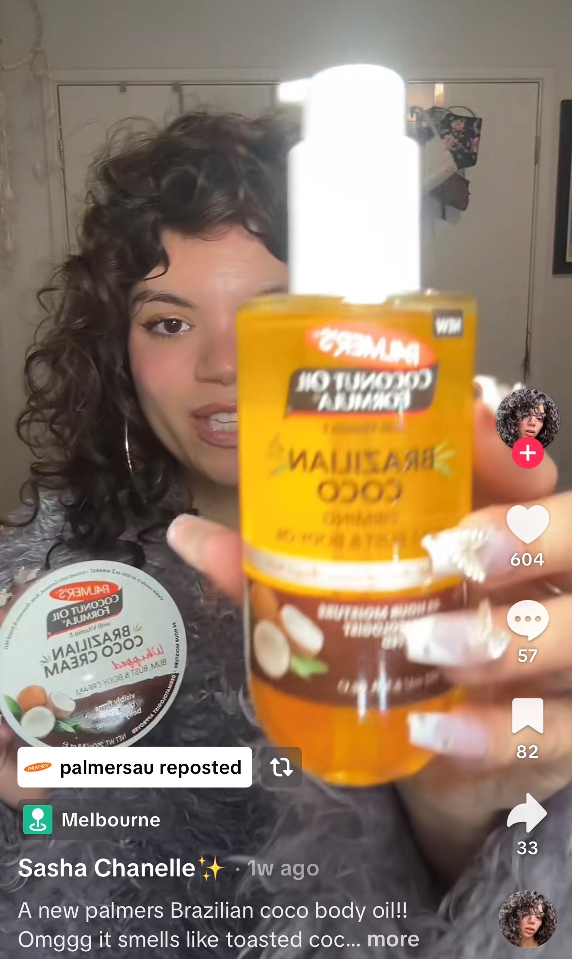 @sasha_chanelle with Brazilian Coco Firming Oil and Whipped Cream 